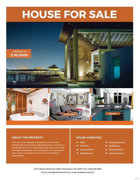 House Real Estate Flyer Template in Adobe Photoshop, Illustrator, Microsoft Word, Publisher